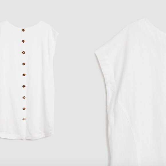 NWT Linen Blend Shift Dress - Melanie Lyne - Picture 4 of 7